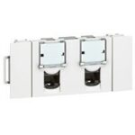 Legrand  2 x RJ45 Cat6 FTP DLP için soluclip aksesuarlı, 3 modül, beyaz  LEG-076546